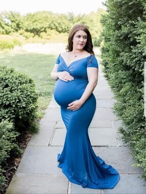 Molliya Classic Blue Maternity Dress S